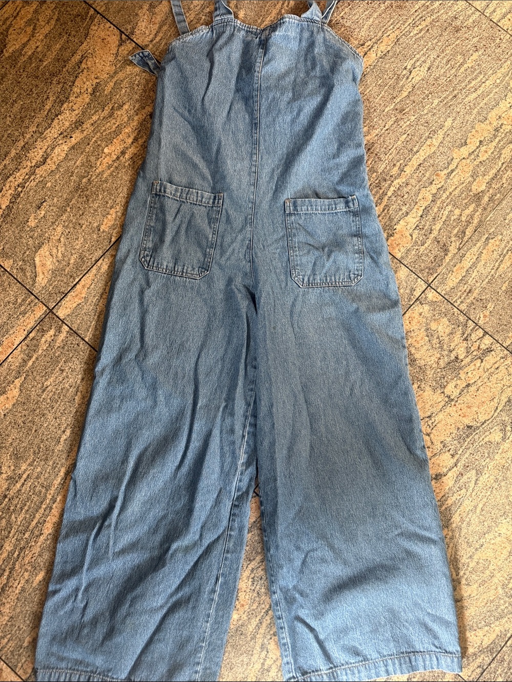 Zara Light Blue Denim Overalls